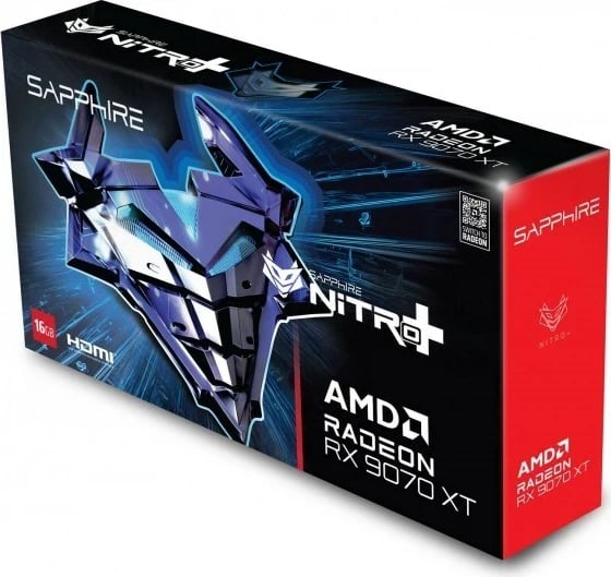 Kartelë grafike Sapphire NITRO+ Radeon RX 9070 XT, 16 GB GDDR6, Gri