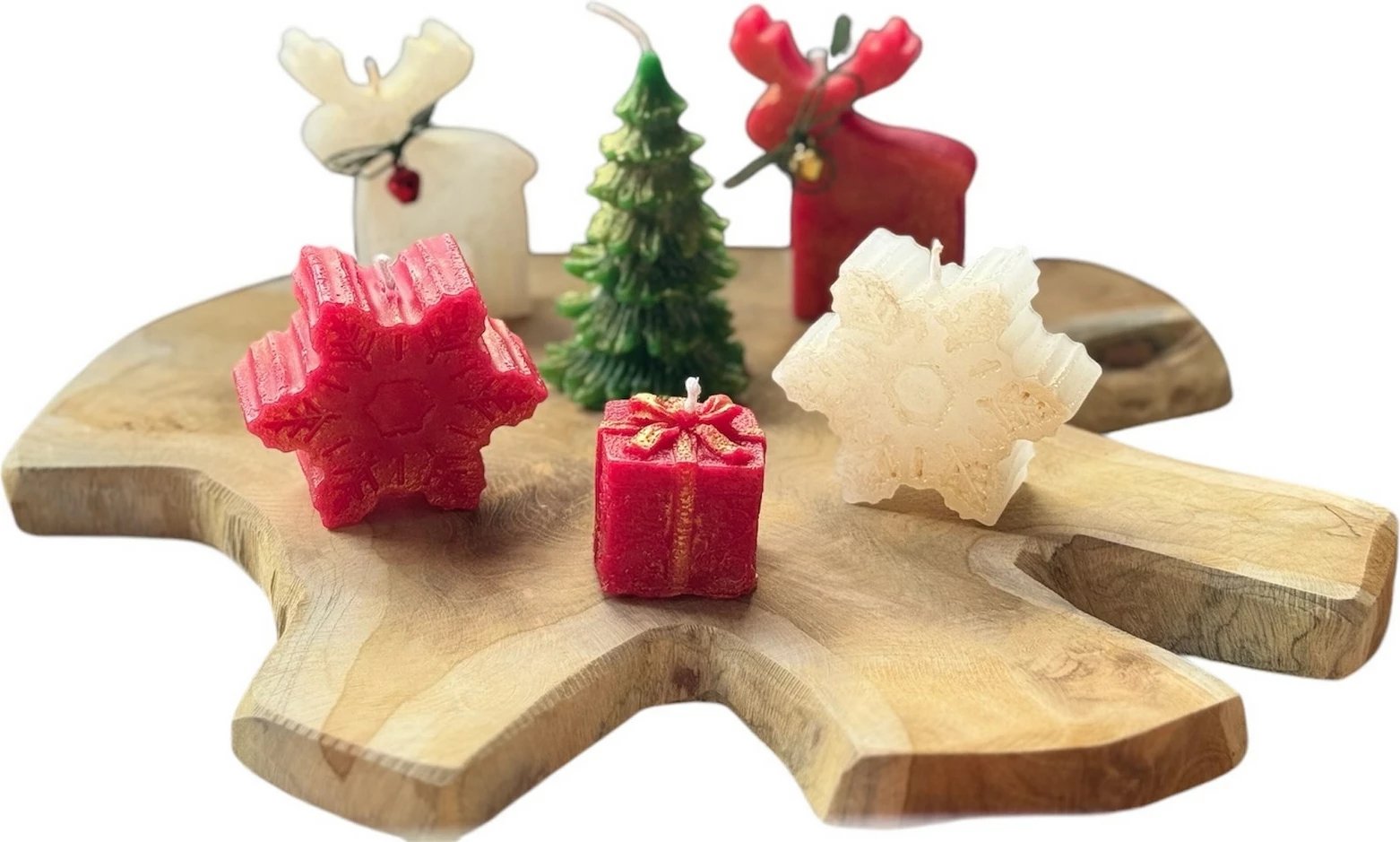 Set qirinjash (6 copë), Evila Originals, set qirinjash për Krishtlindje