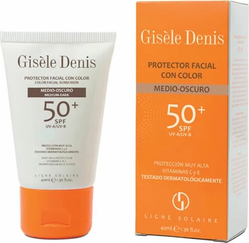 Krem mbrojtës fytyre me ngjyrë Gisèle Denis SPF50+ medium/dark 40ml unisex
