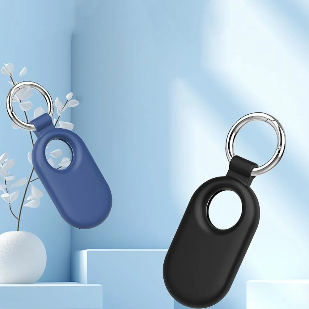 Mbështjellës Tech-Protect Icon për Samsung Galaxy SmartTag 2, Silikon, E zezë, 2 copë