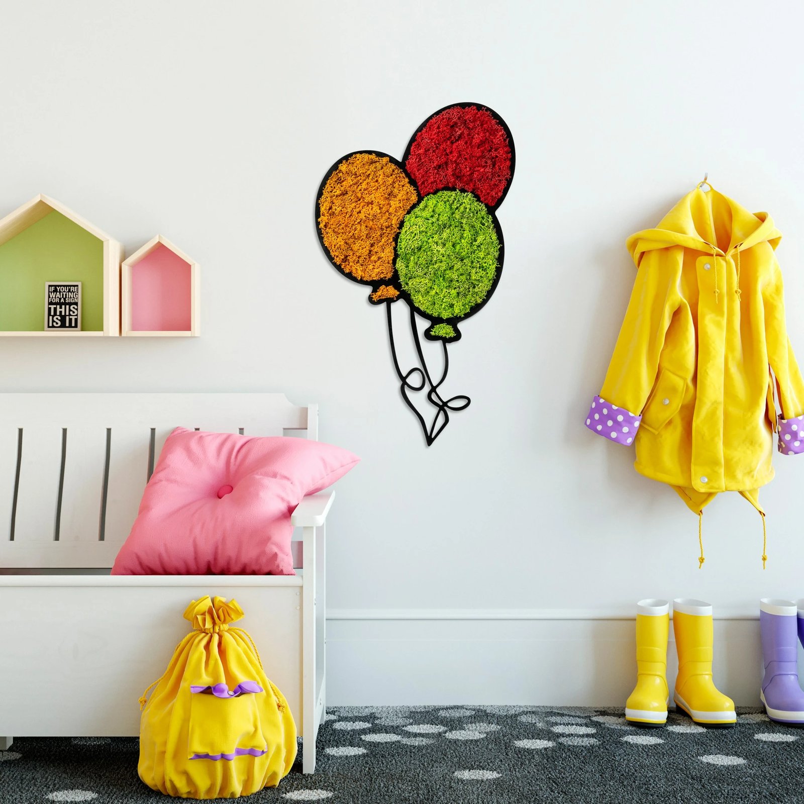 Aksesor dekorativ muri Wallity, myshk, balona
