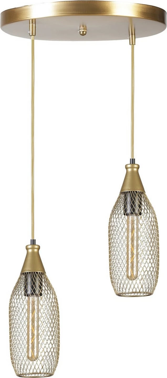 Llambë tavani Opviq, Rio 2, metal i artë, lartësi e rregullueshme