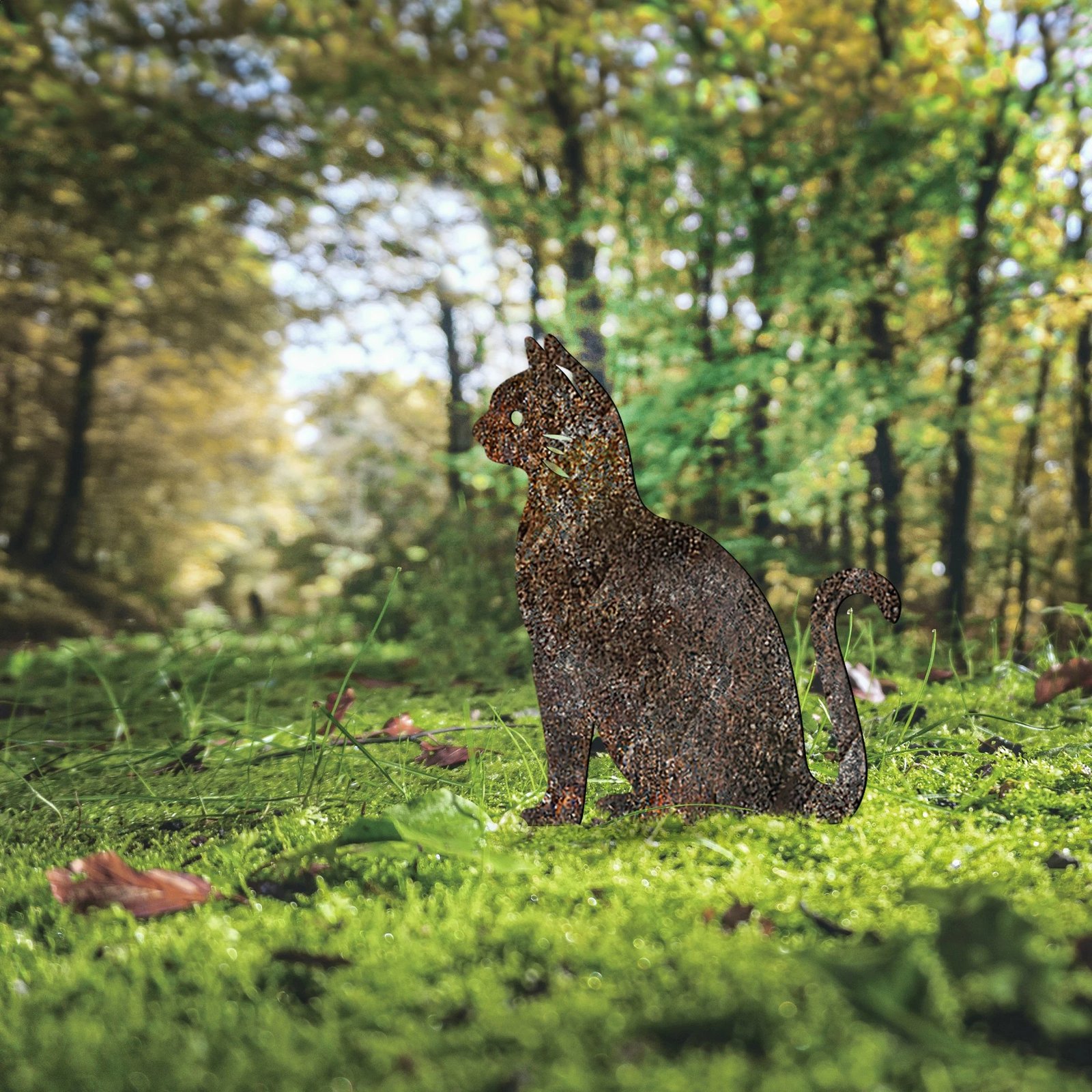 Dekor kopshti, mace, Aberto Design, shumëngjyrëshe, 38x20cm