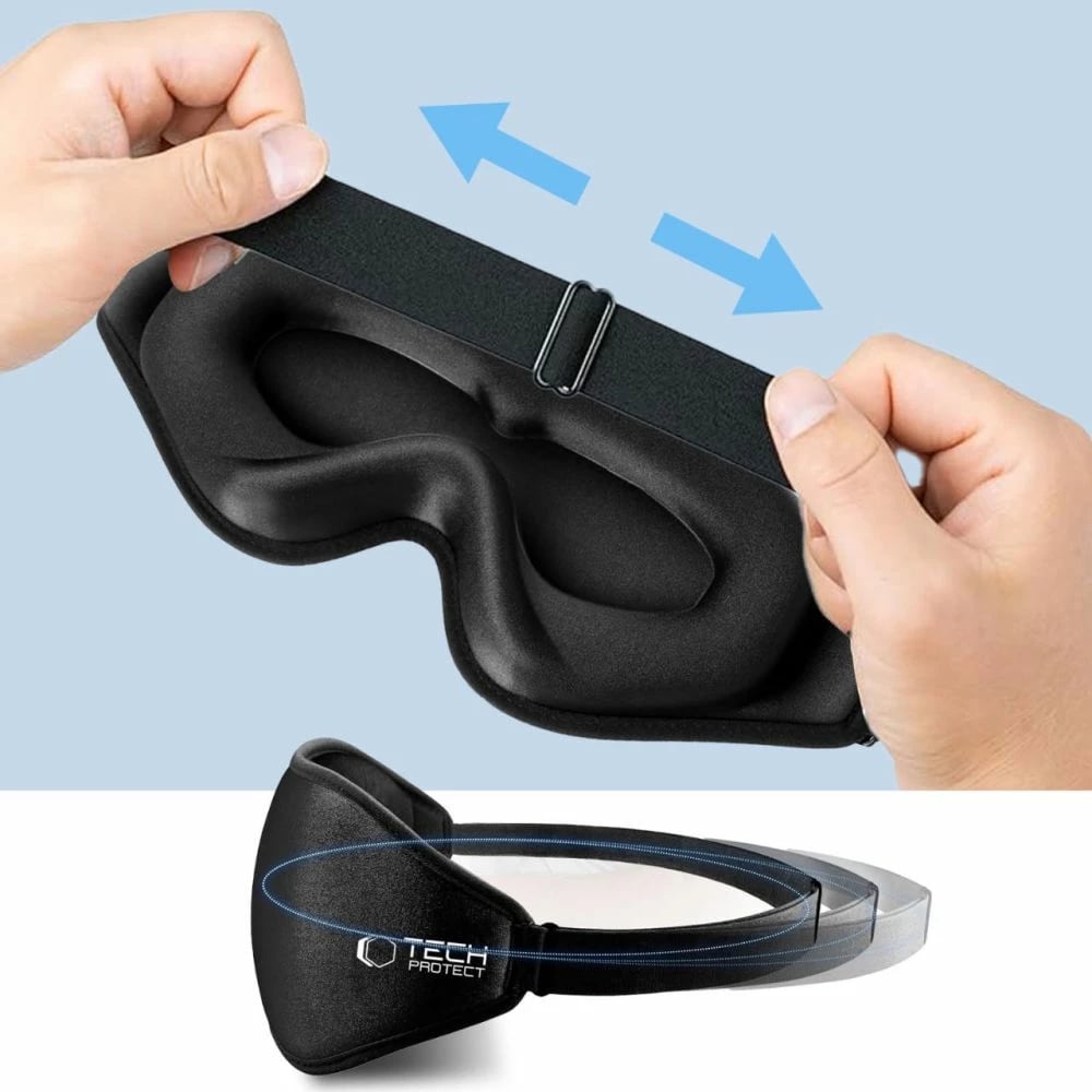 Maskë gjumi Tech-Protect Eyeshade Sleep, e zezë