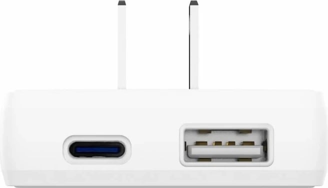 SWISSTEN KARIKUES GaN USB-C + USB-A 45W me priza të ndërrueshme (SHBA, BE, Britani e Madhe)