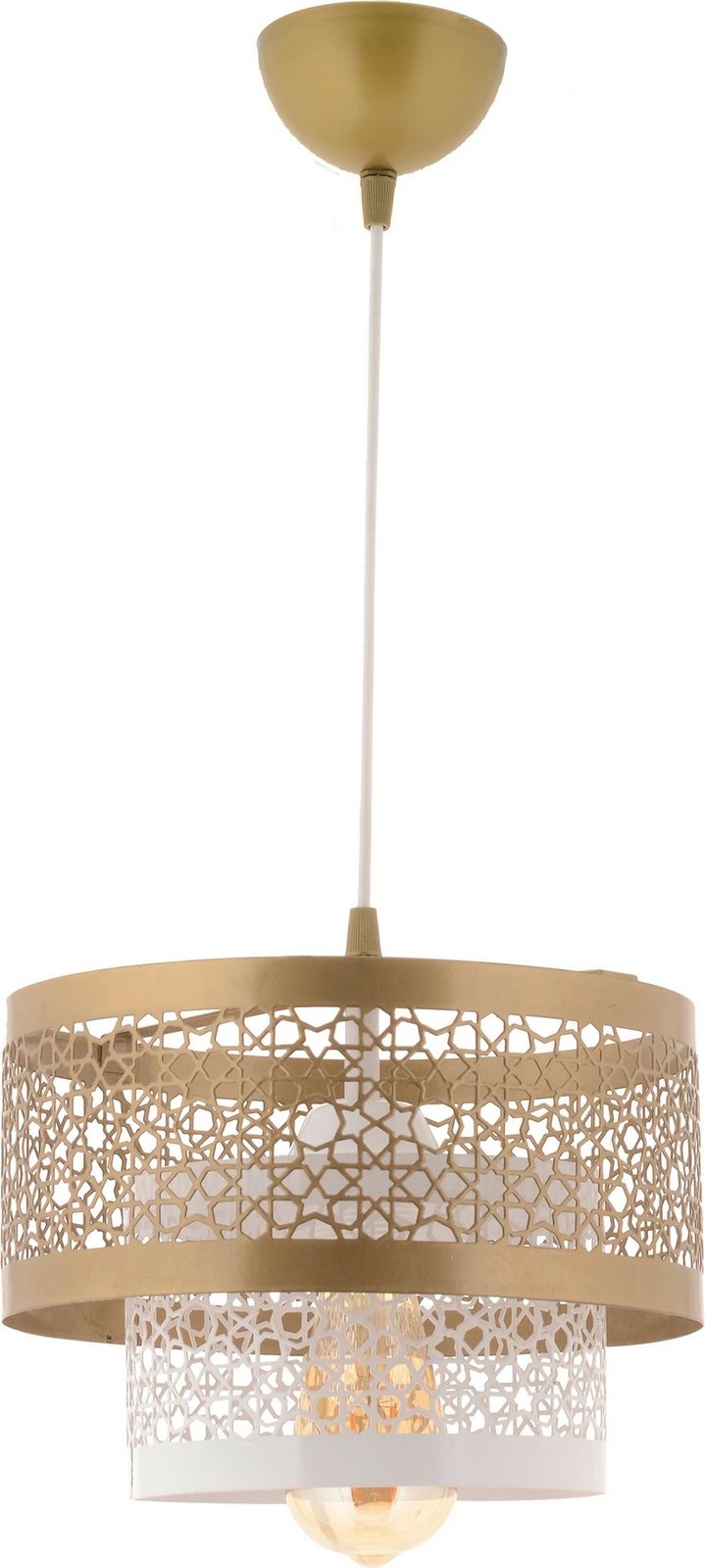 Llambë tavani Opviq Harold, e bardhë dhe ari Llambë tavani Opviq Harold, e bardhë dhe ari