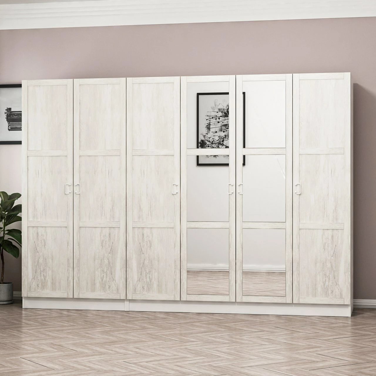 Dollap i bardhë, Skye Decor, Kale Country, 3844