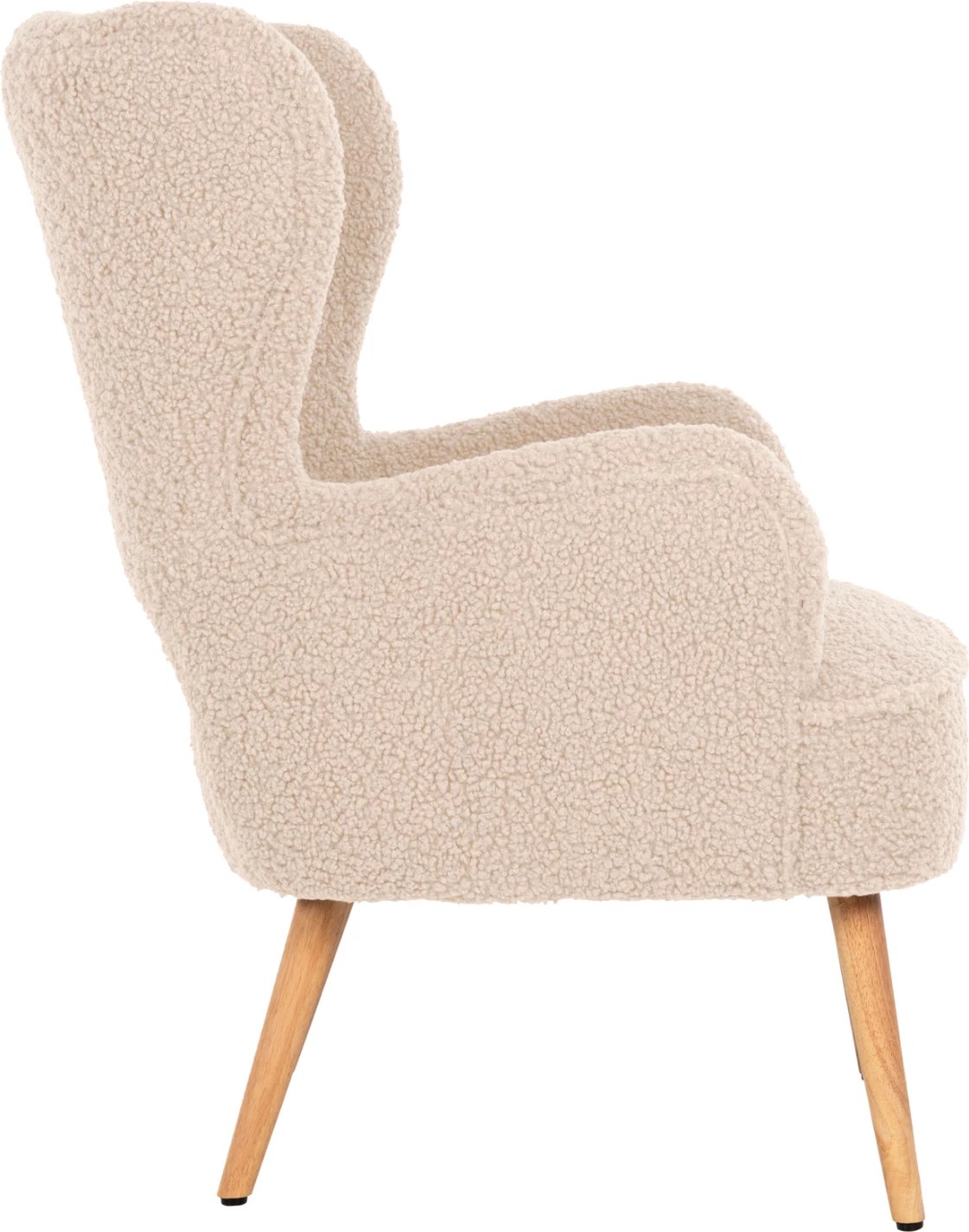 Karrige MYLIE FH8394.23, pëlhurë boucle e bardhë, 66x75x93H cm