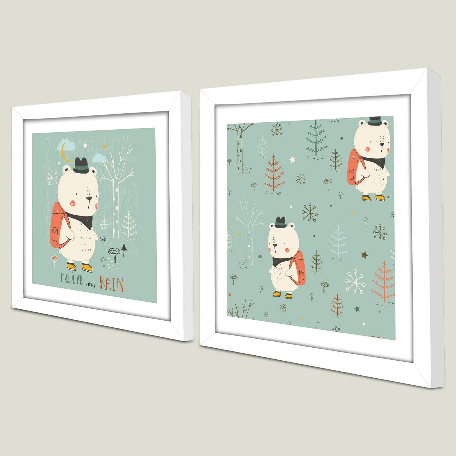 Pikturë dekorative me kornizë MDF (2 copë), Wallity, 2P3333BCT-003