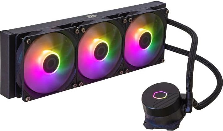 Ftohës CPU me lëng, Cooler Master MasterLiquid 360L Core ARGB MLW-D36M-A18PZ-R1, 360mm 3x120mm, 27 dB, 800 rpm, e zezë
