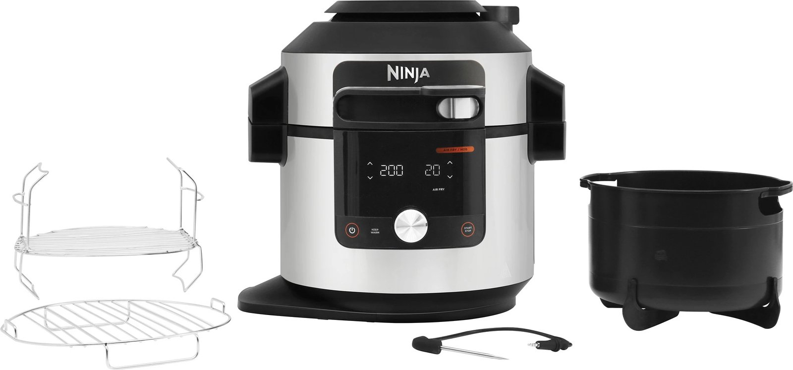 Pajisje gatimi Ninja OL750EU, 7.5 L, 1760 W, Ngjyrë e zezë, Çelik inox