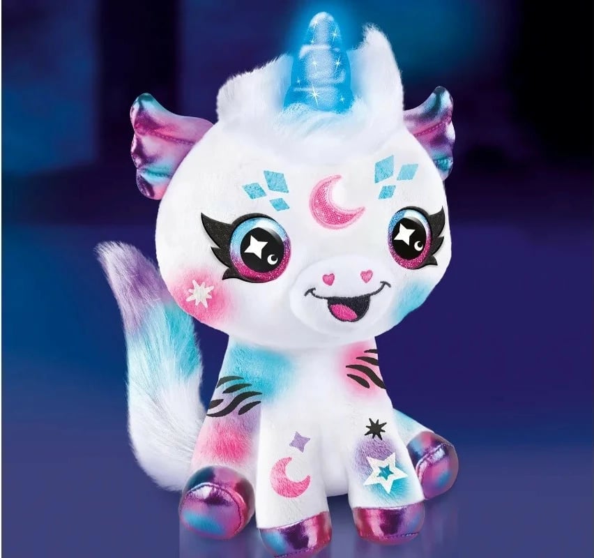 Set pelushi Epee EP60179 njëbrirësh me brirë që ndriçon, airbrush dhe markera, për fëmijë 6+, Multicolor