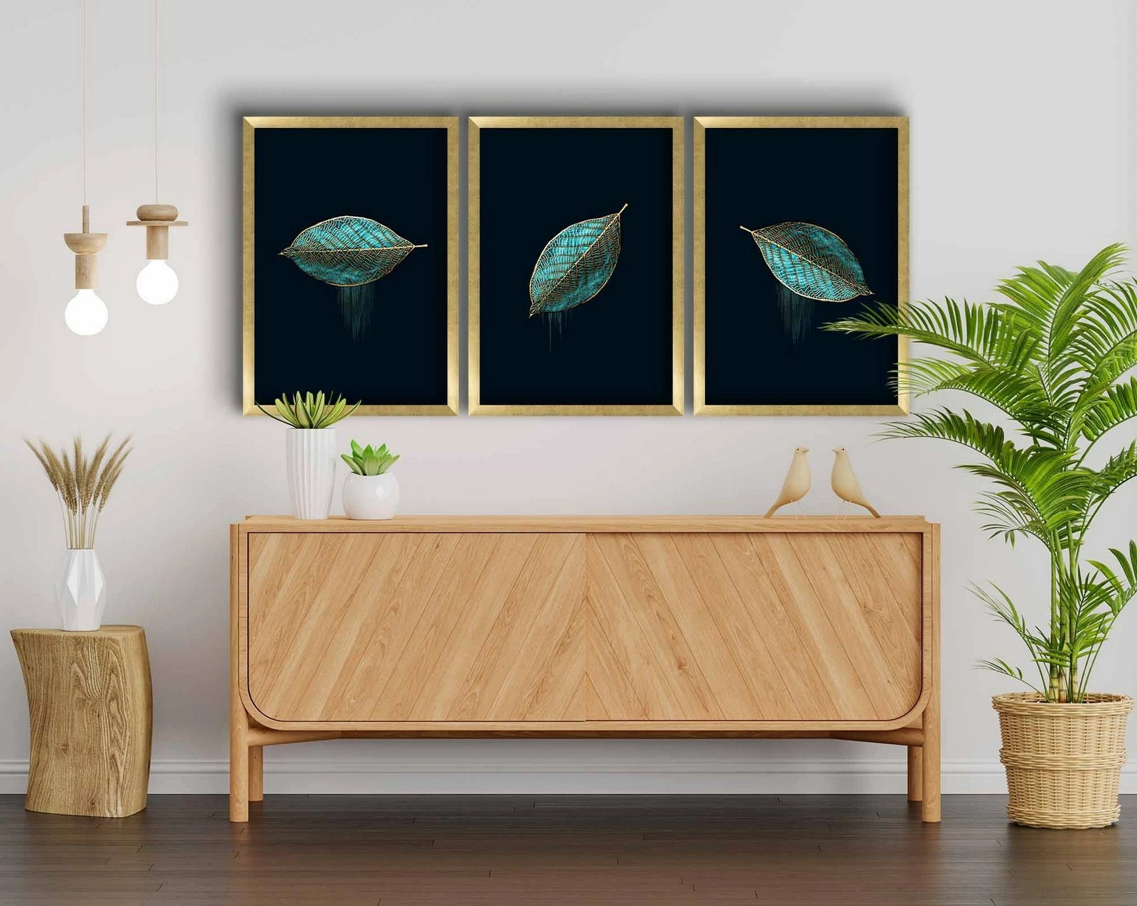 Pikturë dekorative me kornizë MDF (3 copë), Wallity, 3P3853NISCT-001