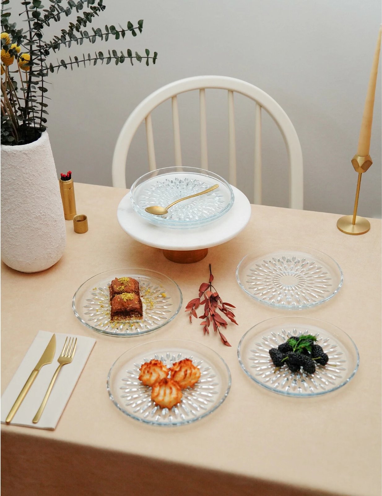 Set pjatash ëmbëlsirash (6 copë), Hermia, YSET2Seffaf