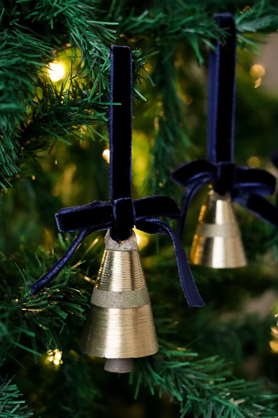 Stoli për pemë të Krishtlindjeve, kadife e kaltër e errët, Evila Originals, BSY237, 5x12cm