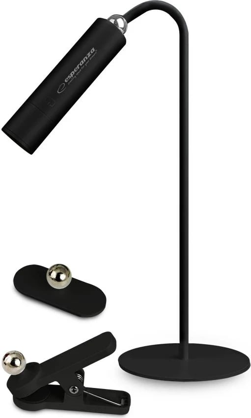 Llambë tavoline LED Esperanza ELD118K, 1800 mAh, me prekje, e zezë