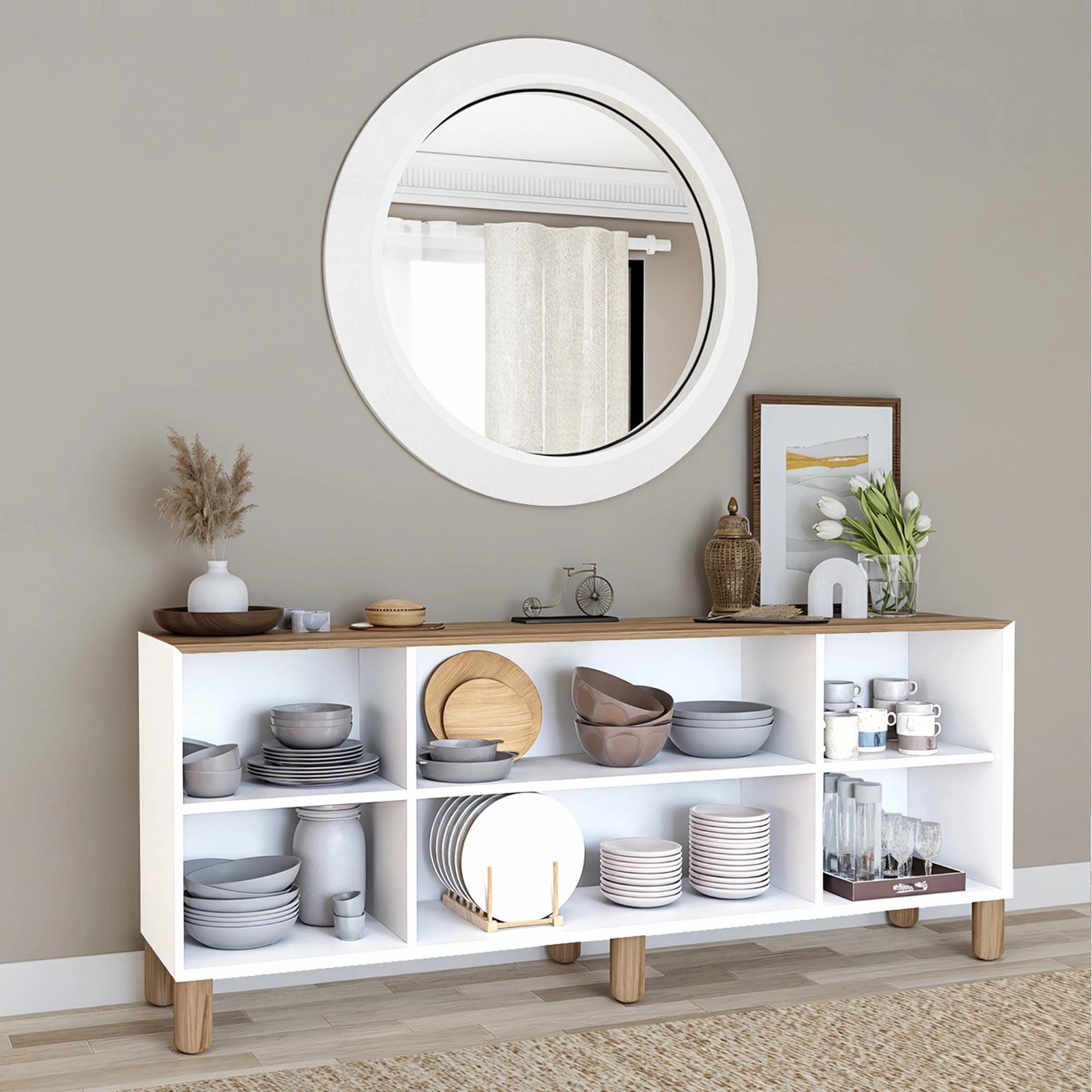 Konsolë boho Skye Decor, ngjyrë arrë e çelët, 1600-145