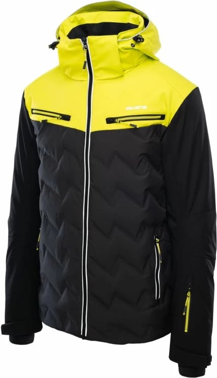 Jakne ski për meshkuj Iguana, zi-verdhë