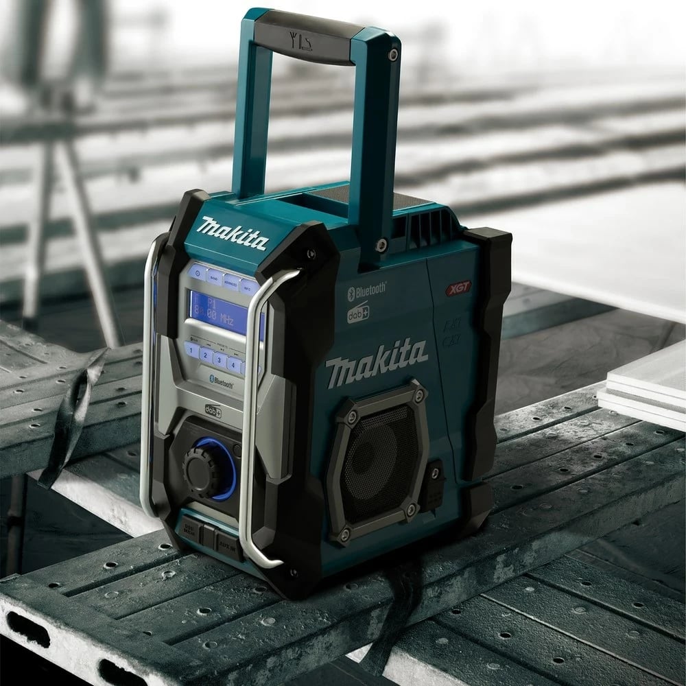 Radio Makita MR004G, Analog & digital, Blu