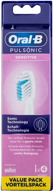 Kokë rezervë për brushë dhëmbësh elektrike Oral-B Pulsonic Sensitive, 4 copë