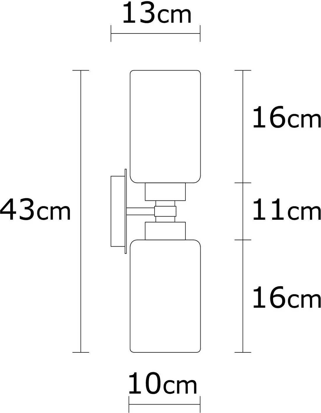Llambë muri Opviq, Balcova, ngjyrë argjendi, N-347