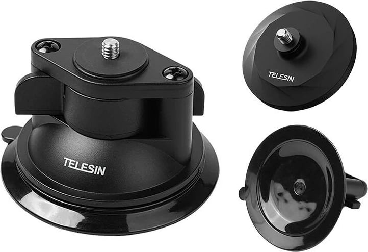 Set bazë magnetike dhe me vakum për kamera sportive Telesin MAG-003, për Insta360 GO 3, e zezë Set bazë magnetike dhe me vakum për kamera sportive Telesin MAG-003, për Insta360 GO 3, e zezë