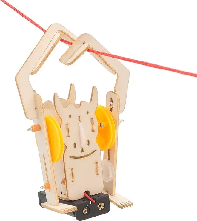 Robot ngjitës në litar prej druri,për fëmijë 
