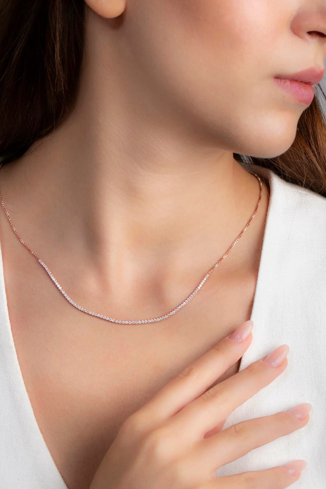 Qafore argjendi ngjyrë rozë e artë, Jumeon, FA183168R