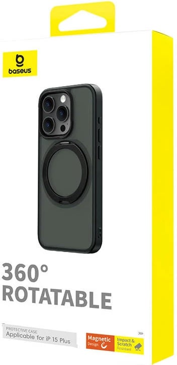 Mbështjellës magnetik për celular Baseus CyberLoop, për iPhone 15 Plus, i zi