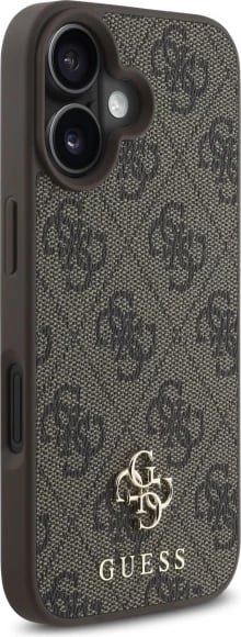 Mbështjellës Guess 4G Small Classic MagSafe për iPhone 16, Kafe