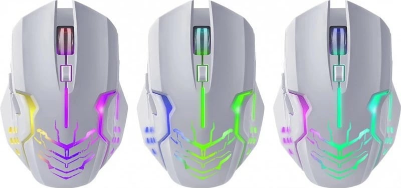 Maus gaming pa tela, Defender Katana GM-511 1200–3200 DPI, 5 butona, RGB, 10 m, i bardhë