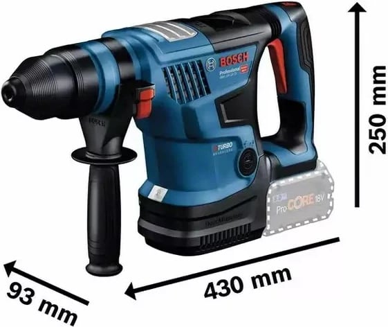 Çekiç me goditje BOSCH GBH 18V-34 CF SOLO, 5.8J, me dorezë dhe kasë