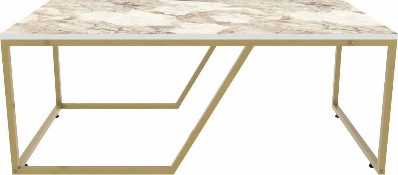 Tavolinë kafeje Hanah Home Wendy, e bardhë, ari