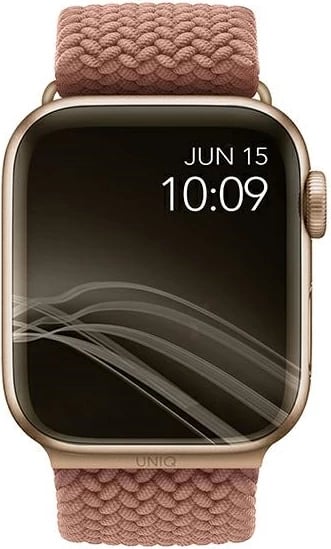 Rrip për Apple Watch UNIQ Aspen, pëlhurë Weavex, 42/44/45mm, rozë