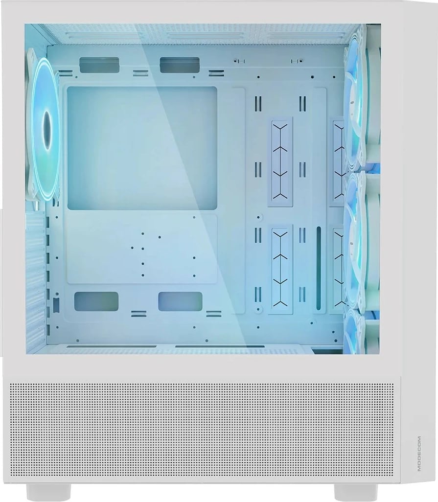 Kasë MODECOM Breeze ARGB FLOW Midi Tower, ARGB, e bardhë