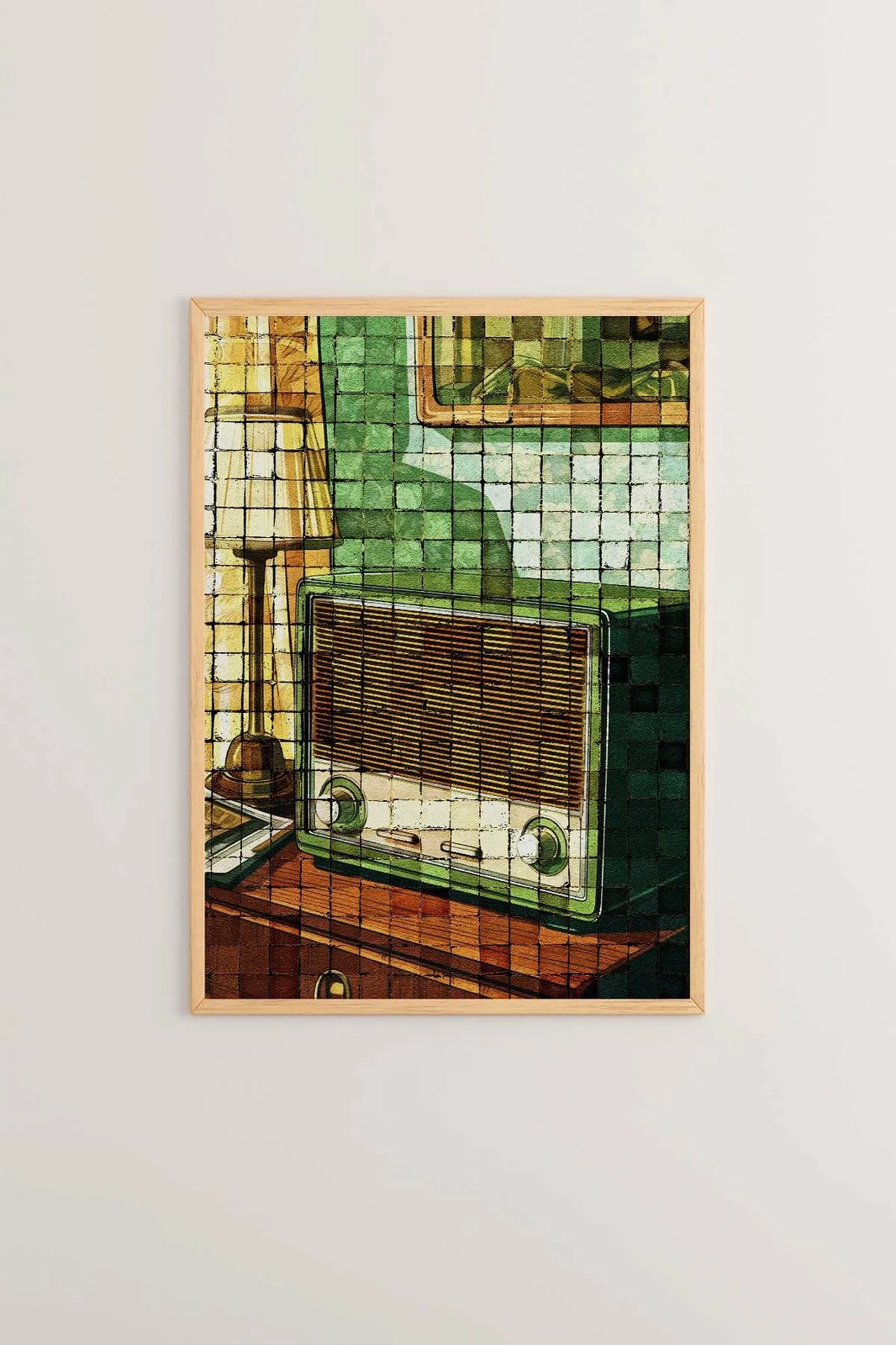 Pikturë dekorative me kornizë, Wallity, Popmosaıc10, shumëngjyrëshe, 33x48cm