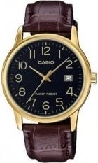 Orë dore për meshkuj CASIO DATE GOLD, e zezë