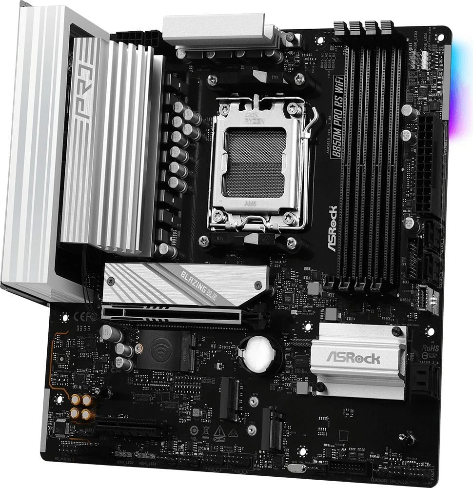 Pllakë amë ASRock B850M PRO RS WIFI, Socket AM5, 4x DDR5, micro ATX