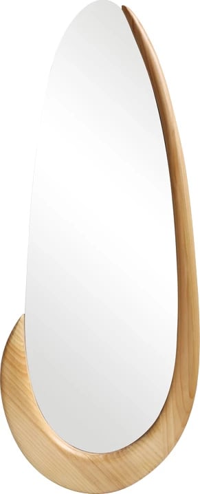 Pasqyrë ovale Marly, MDF, ngjyrë natyrale, 50.5x4x127cm