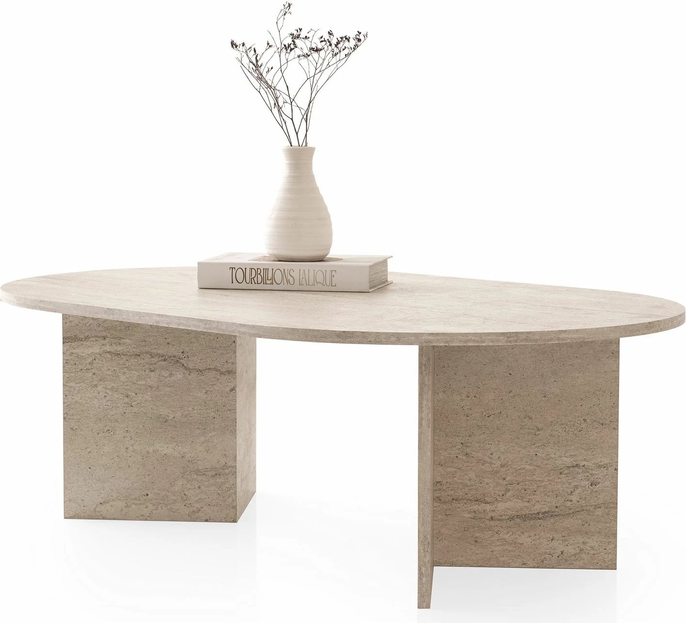 Tavolinë kafeje Skye Decor, ngjyrë travertine, Oscar - 9544