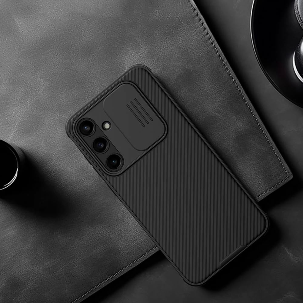 Mbështjellës Nillkin CamShield Pro për Samsung Galaxy A55, me mbulesë kamere, zi