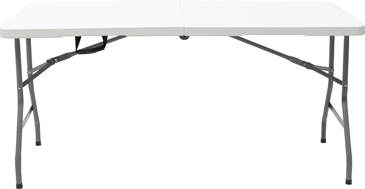 Tavolinë palosëse Rodeo, valixhe, e bardhë, 240x76x74cm