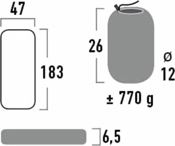 Dyshek kampingu High Peak, gri