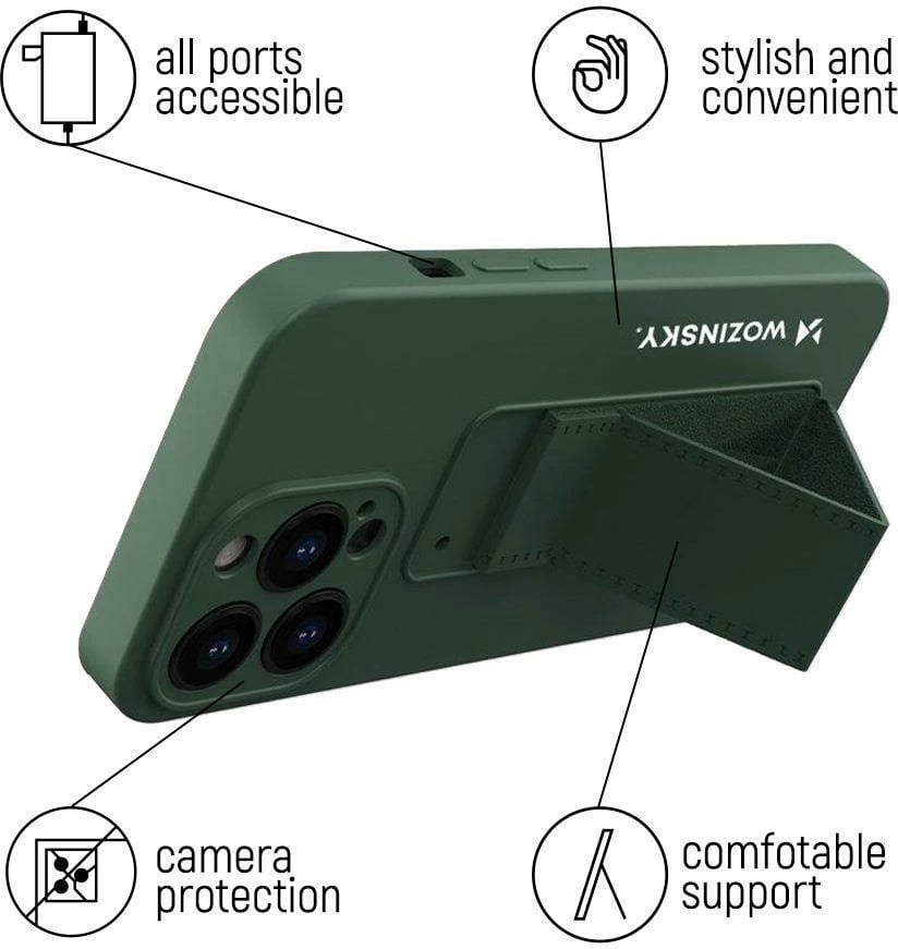 Mbështjellës Wozinsky Kickstand Case për Xiaomi Redmi 10, silikon, kaltër e errët