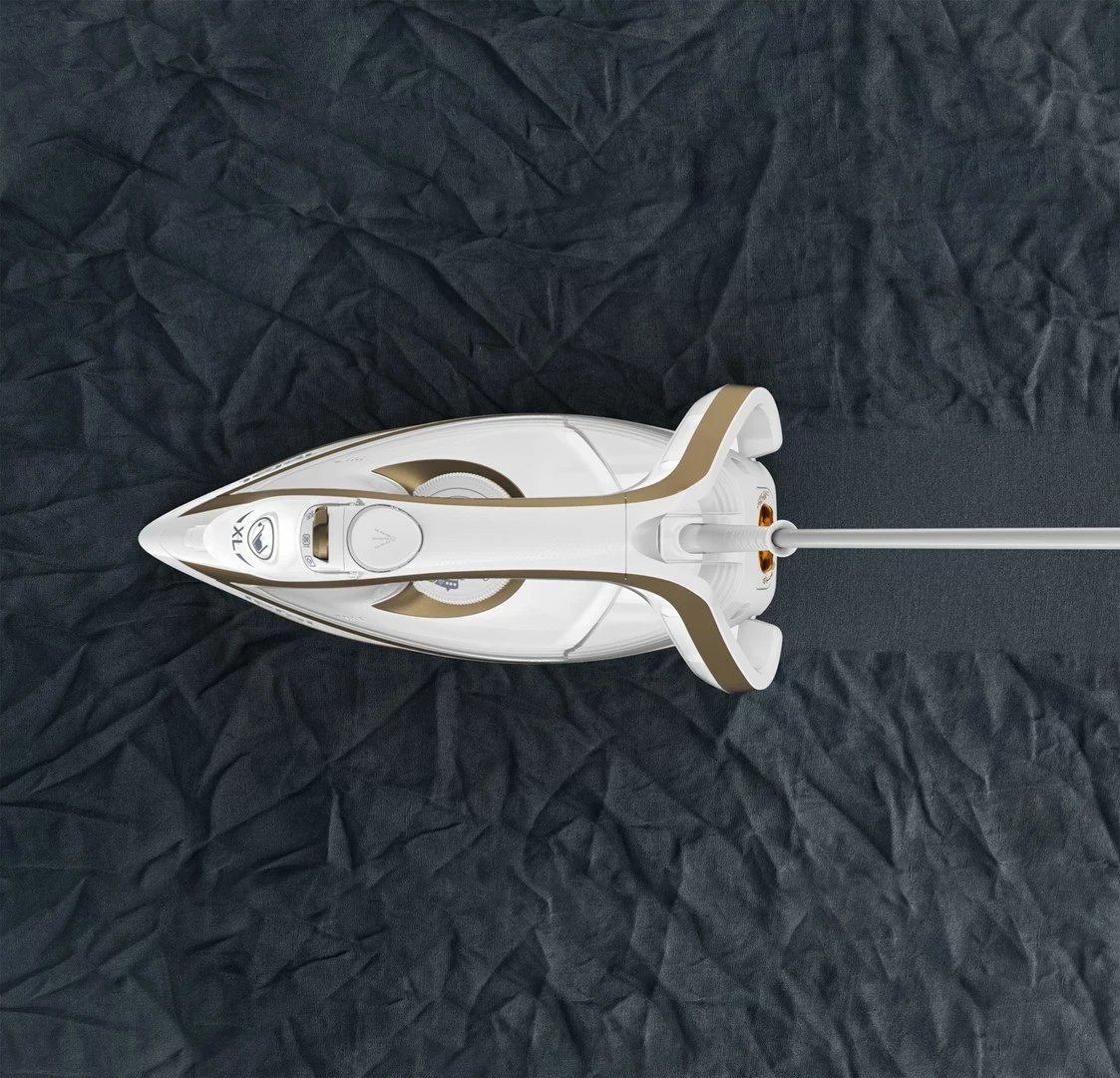 Hekur Tefal Puregliss FV8042, 3000 W, Durilium AirGlide Autoclean, Bardhë/Bronzi