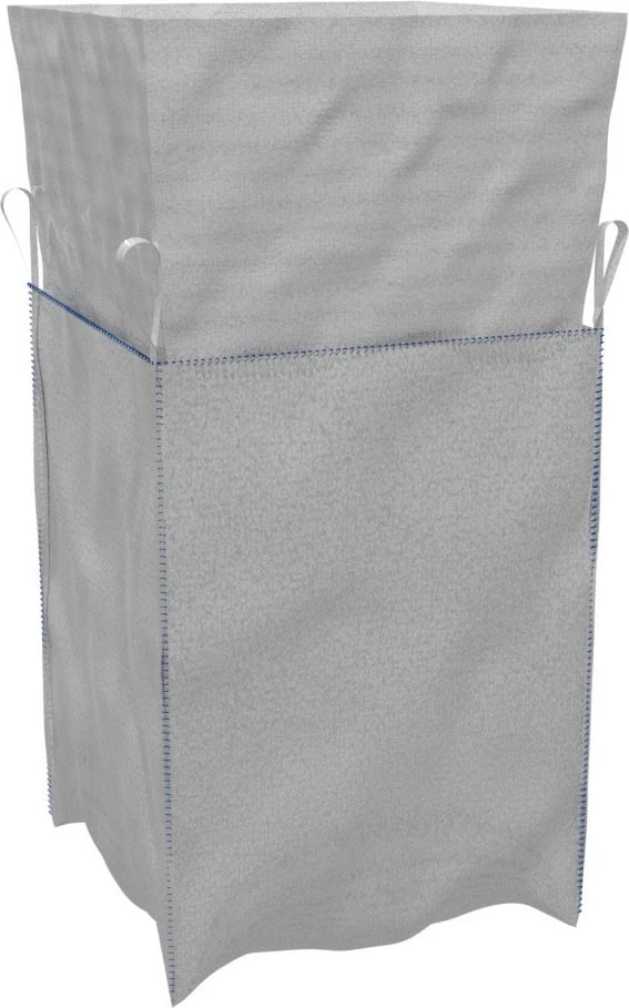 Qese e madhe industriale Big-Bag, 90x90x160 cm, e bardhë, me jakë