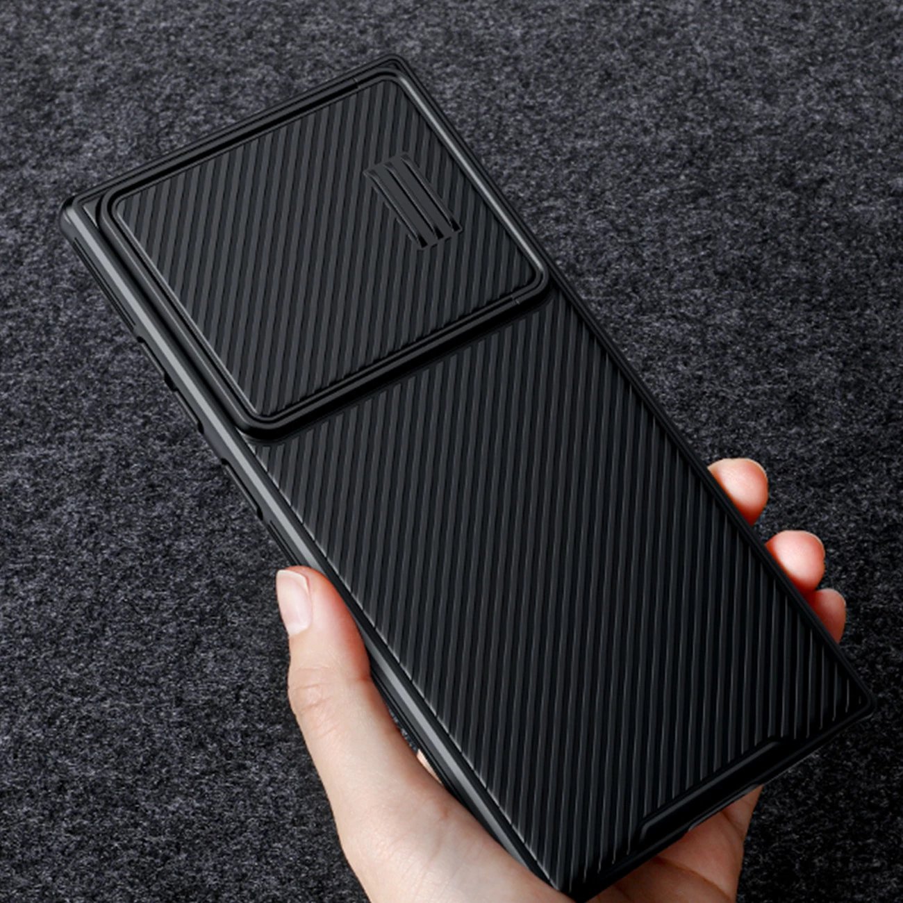 Mbështjellës Nillkin CamShield S Case për Samsung Galaxy S23 Ultra, me kapak kamere, Kaltër
