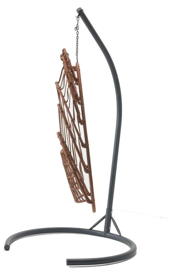 Karrige lëkundëse për kopsht, ngjyrë kapuçino dhe kafe, Hanah Home