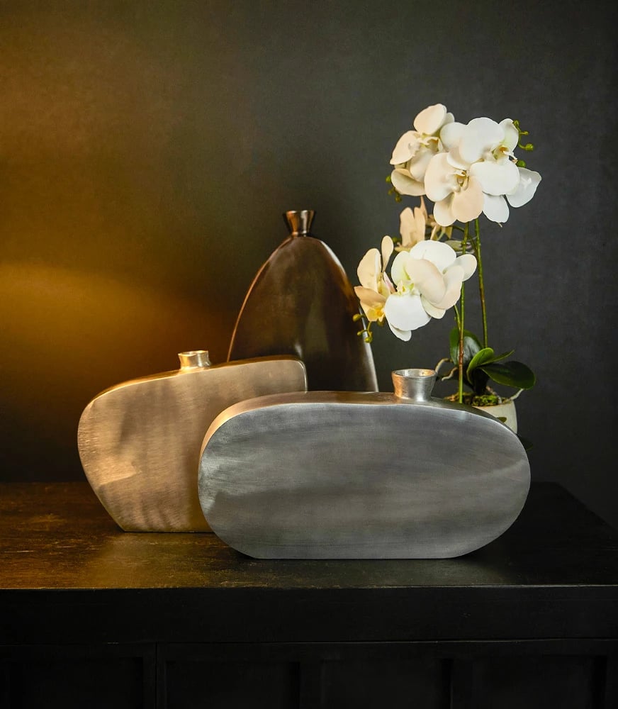 Vazo Omnia, alumin, ngjyrë antracit, 20x6x41cm Vazo Omnia, alumin, ngjyrë antracit, 20x6x41cm