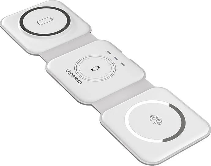 Karikues wireless 3-në-1 Choetech T588-F, 15W, i bardhë